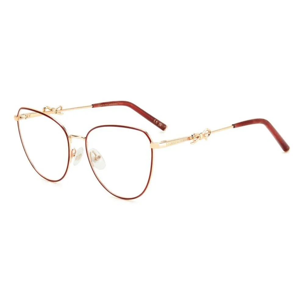 Carolina Herrera HER0220 Womens Metal Eyeglass Frame AU2 Red Gold 56-17 w Case